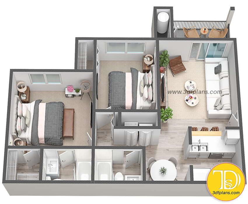 Property 3d Floor Plans Cielo Boca 3d Floor Plans